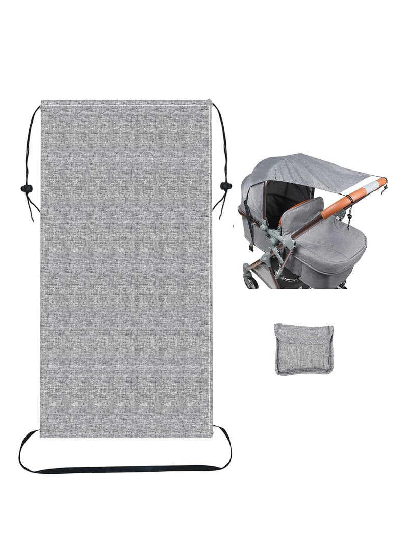 Excefore أشرعة ظل متميزة عالمية للمظلات - رمادي | غطاء حماية من الأشعة فوق البنفسجية 50+ لعربة الدفع، وعربة الأطفال، وعربة المشي، وحاملة الأطفال | ظل شمس لأقصى راحة للرضيع - Image 1