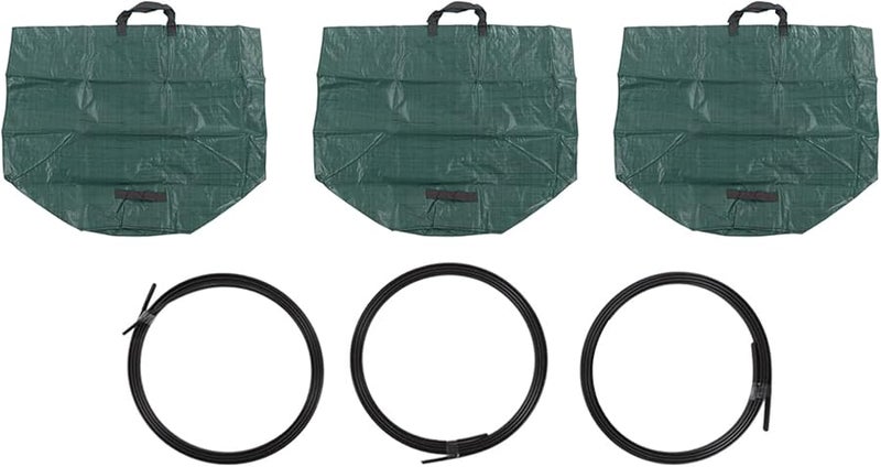 كيس نفايات الحديقة القابل للطي 300 لتر من البولي بروبيلين المنسوج عالي المتانة، قابل لإعادة الاستخدام لجمع الأوراق - Image 1