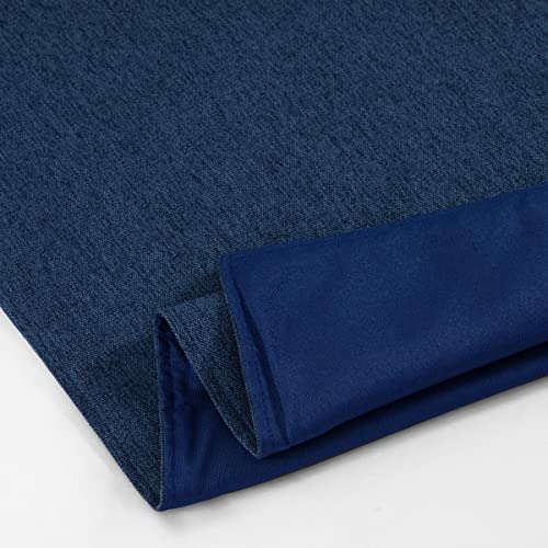 AMBERIS Bed Runner Dark Blue, Imitation Linen Decorative Bed Scarf for Home Hotel (Pillowcases Sold Separately) - Image 4