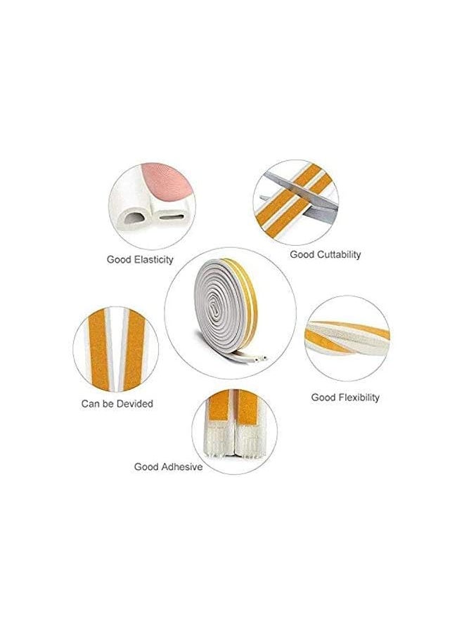 Beorol Beorol Sealing Tape Self Adhesive 'E' Profile White 2 X 3Mtrs Ebe6 Beorol  - Image 5