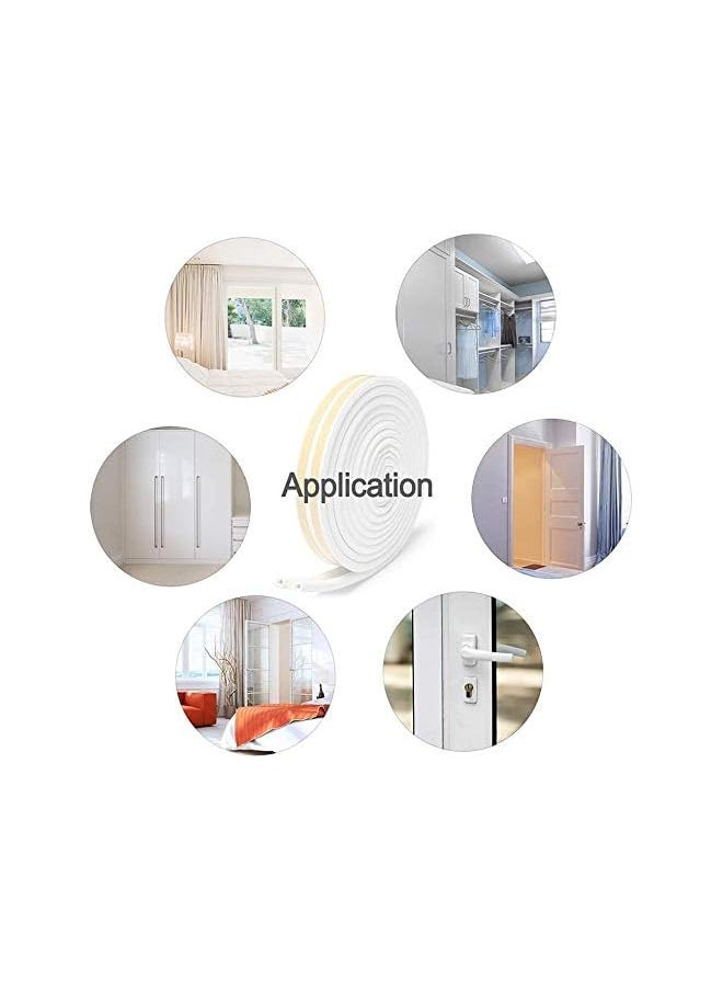 Beorol Beorol Sealing Tape Self Adhesive 'E' Profile White 2 X 3Mtrs Ebe6 Beorol  - Image 2