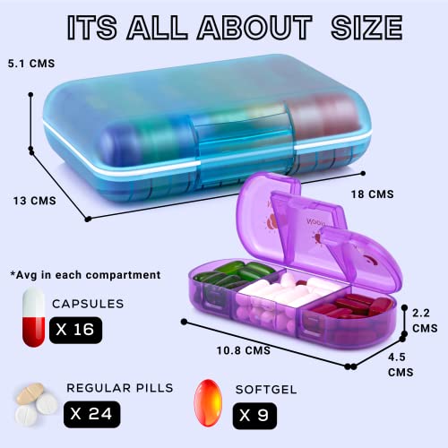 POPCUBE Premium Medicine organizer Box- Waterproof Weekly Medicine organizer- Medicine Box for home, 7 days tablet organizer For Home-Large Pill Organizer Box Case (Multicolor, 3 Compartment) - Image 2
