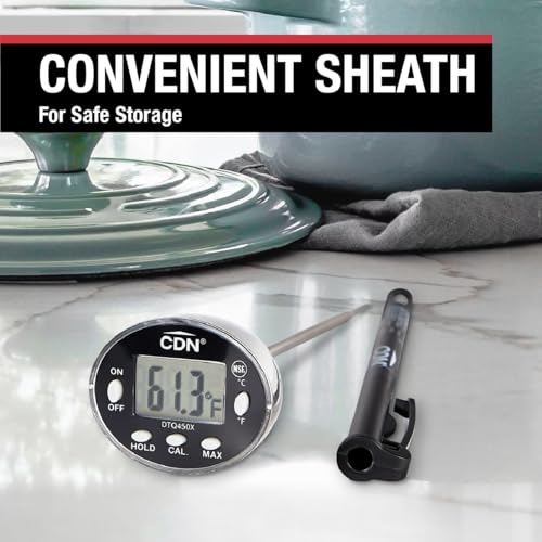 CDN مقياس حرارة رفيع الطرف CDN | ProAccurate®، 4.75" ساق، رقمي، تثبيت، أقصى، مقاوم للماء، معتمد من NSF، مثالي للطهي، التخمير - DTQ450X - Image 3
