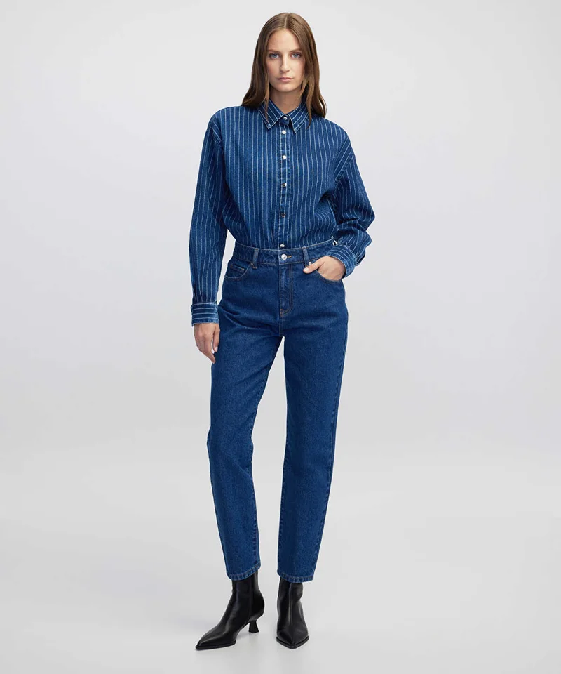 ايبيكيول Striped Denim Shirt