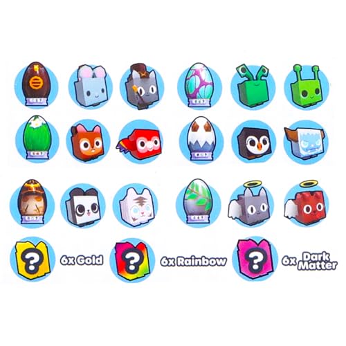 Pet Simulator Blind Bags Set Bundle with 12 Mystery Mini Figures with 2 Rare and 2 Epic DLC Codes Stickers More Roblox Pack for Kids - Image 5