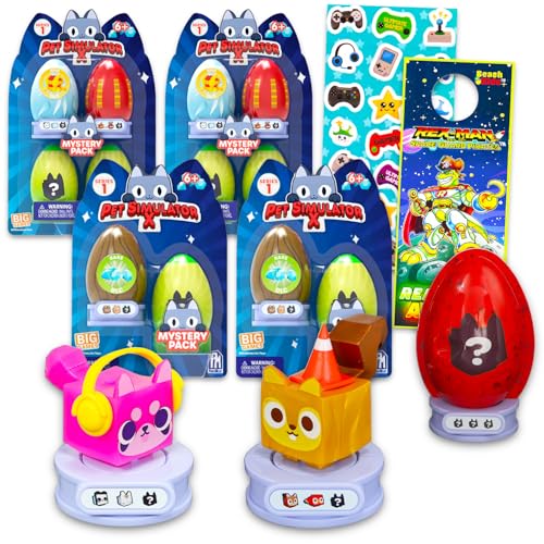 Pet Simulator Blind Bags Set Bundle with 12 Mystery Mini Figures with 2 Rare and 2 Epic DLC Codes Stickers More Roblox Pack for Kids - Image 1