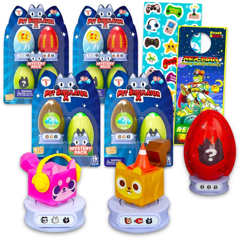Pet Simulator Blind Bags Set Bundle with 12 Mystery Mini Figures with 2 Rare and 2 Epic DLC Codes Stickers More Roblox Pack for Kids - Image 3