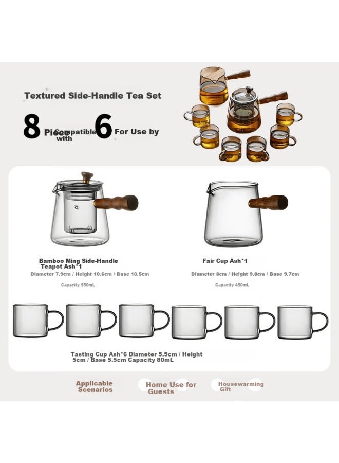 Yihutea Yihu Tea Complete Glass Teapot Set With Tea-water Separation Fair Cup, Home Kung Fu Tea Set With Filter - Image 1