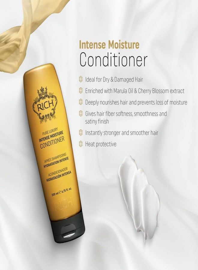 RICH Moisture Conditioner for Damaged & Dry Hair - Moisturizing & Smoothing, Anti-frizz, Prevents Split Ends - Marula Oil & Cherry Blossom Extract - 6.75 oz - Image 2