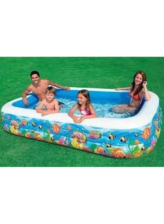 INTEX Ealife Swim Center Family Pool Inflatable Pool For Ages 6+ Perfect For Backyard Fun & Family Relaxation - Image 2