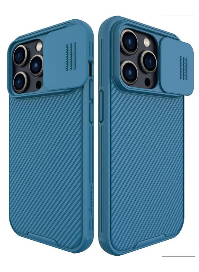 PROMASS iPhone 14 pro Max Case Camera Cover,Nillkin camshield pro case with carmera Protection Slide Lens Protective shockfroof Cover for iPhone 14 pro Max Phone case (Blue)  - Image 1