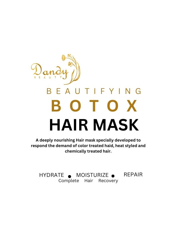 Dandy Beauty Hair MasK BOTOX 1000g Deep Conditioning and Repair Treatment for Smooth, Hydrated Hair, Complete hair recovery