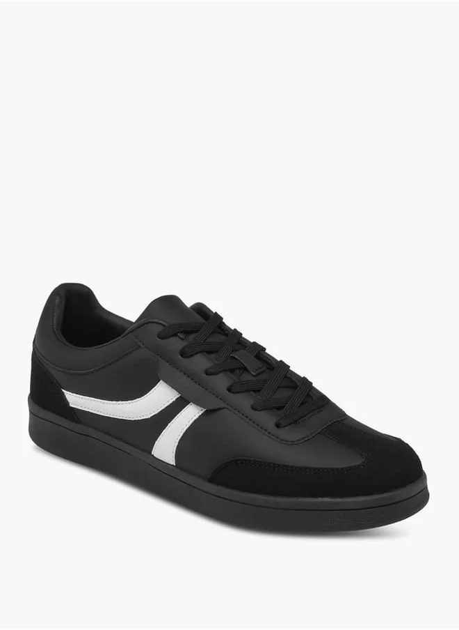 ال بي ال من شو اكسبرس Men's Panelled Sneakers with Lace-Up Closure