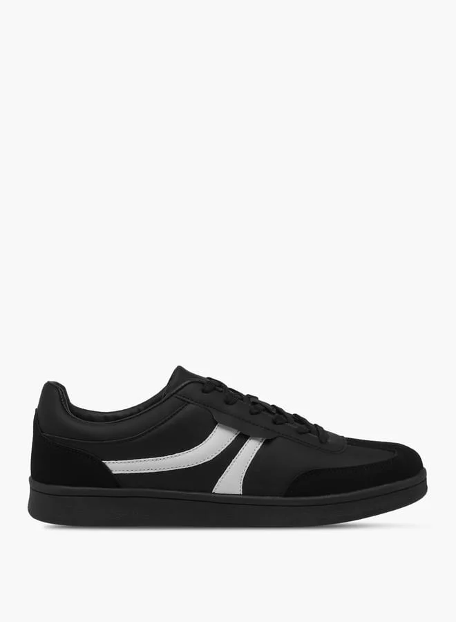 ال بي ال من شو اكسبرس Men's Panelled Sneakers with Lace-Up Closure