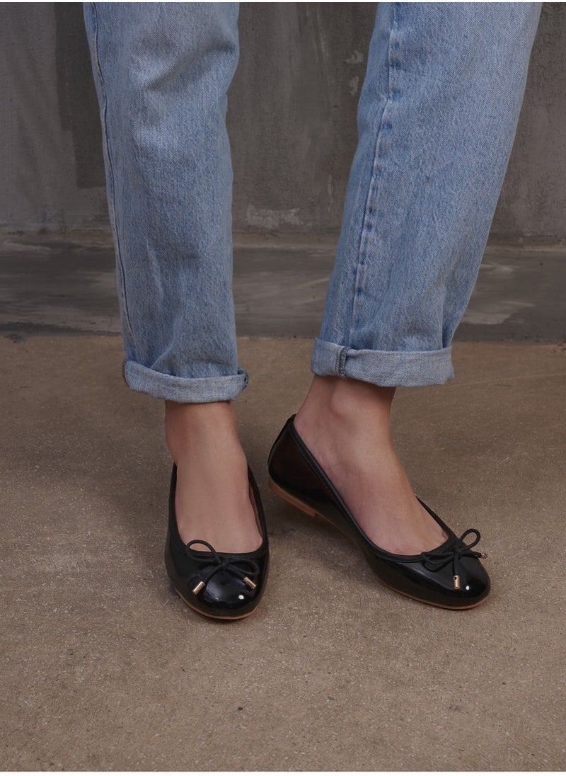 Katee - BAILA BLACK FLATS HANDMADE FOR WOMEN - Image 1