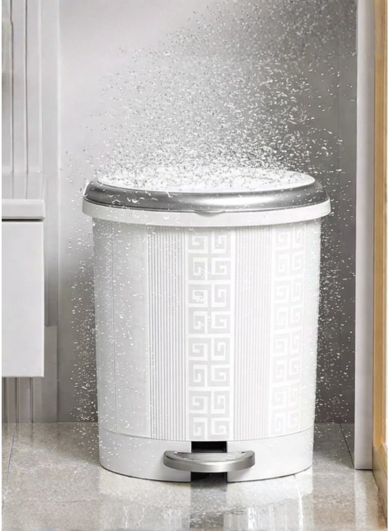 Plastic Pedal Trash Bin with Soft Close Lid | Durable Plastic Waste Bin With Inner Basket | Modern Design for Bathroom, Kitchen & Office - Image 3