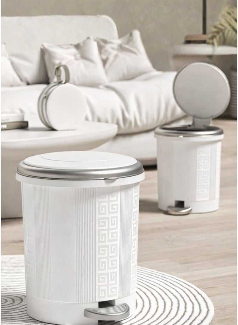 Plastic Pedal Trash Bin with Soft Close Lid | Durable Plastic Waste Bin With Inner Basket | Modern Design for Bathroom, Kitchen & Office - Image 2