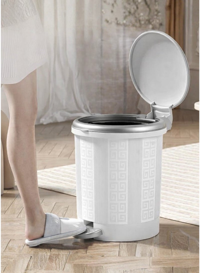 Plastic Pedal Trash Bin with Soft Close Lid | Durable Plastic Waste Bin With Inner Basket | Modern Design for Bathroom, Kitchen & Office - Image 4