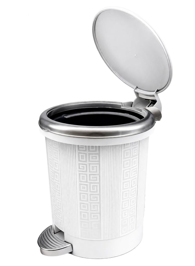 Plastic Pedal Trash Bin with Soft Close Lid | Durable Plastic Waste Bin With Inner Basket | Modern Design for Bathroom, Kitchen & Office - Image 5