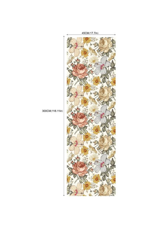 Bluejw Retro Flowers Tear That Wallpaper, Plant Murals, Wall Stickers, Wallpaper, Home Decoration - Image 1