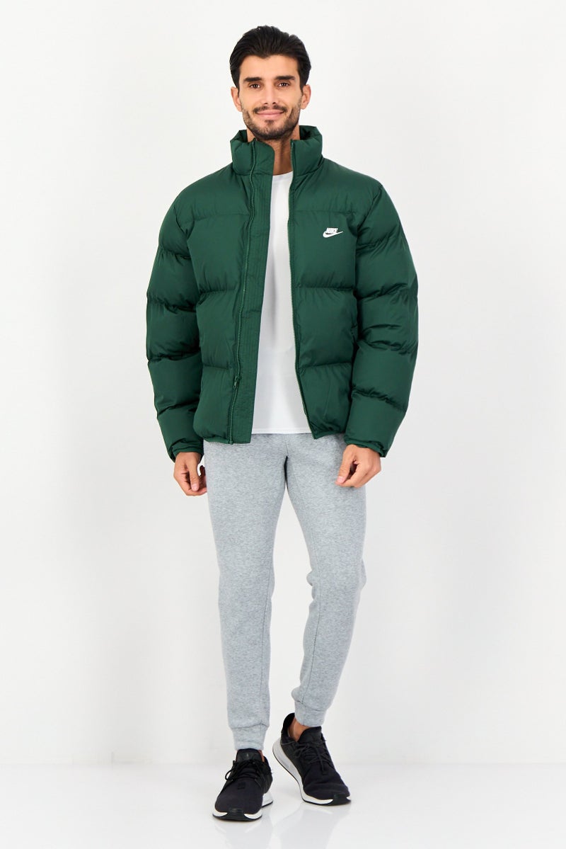 Nike جاكيت بافر خارجي فضفاض للرجال، أخضر - Image 2