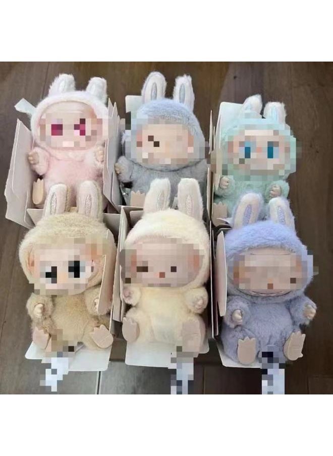 2nd Generation Sitting Style Bubble Rab Cloth Blind Box Matt Handmade Doll Vinyl Macaron Cute Plush Toy-Color:Designated Model [qingti Guoguo]