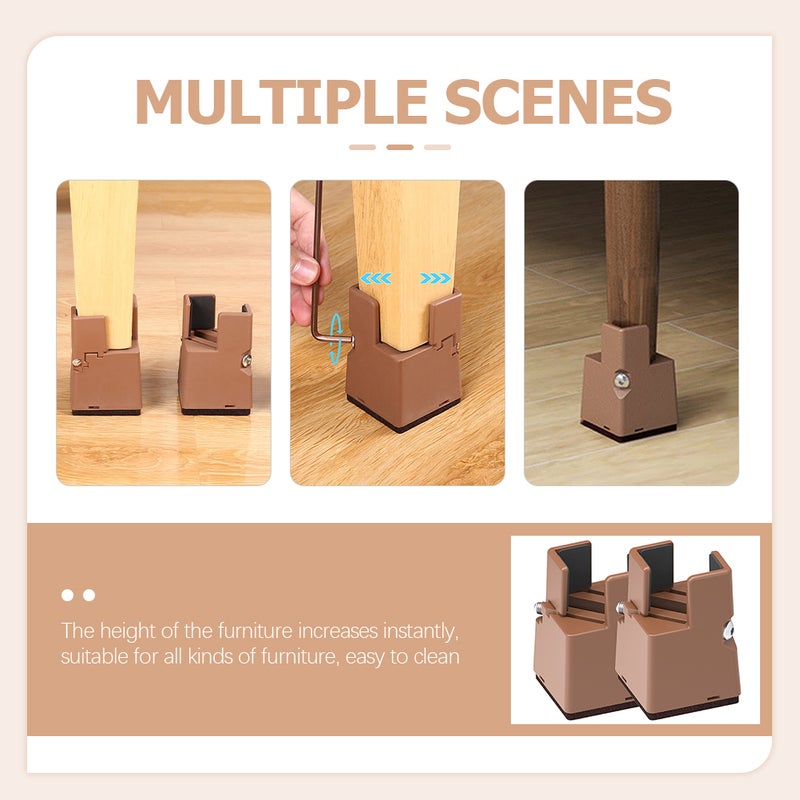 Bed Lifters, Adjustable Height Risers for Furniture Stability and Protection - Image 5