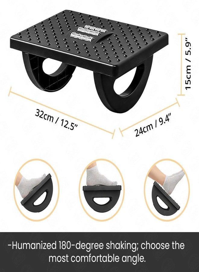 AMIRATE Foot Rest for Office Chair with Acupressure Points and Roller | Ergonomic Footrest for Office Desk | Foot Rest Under Table | Foot Stool for Home, Office Table, and Sofa (Unbreakable, Non-Slip Legs) - Image 2