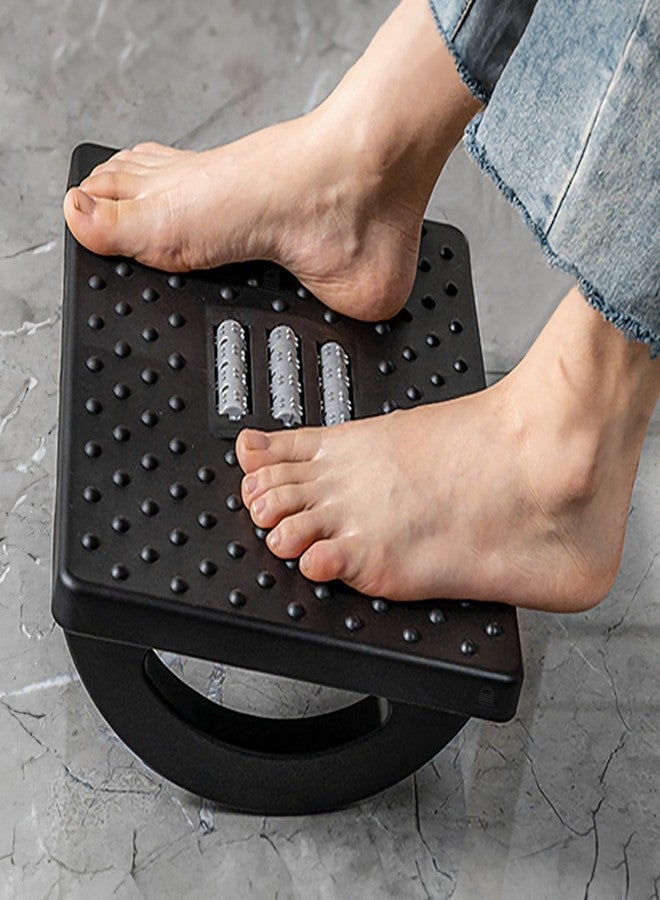 AMIRATE Foot Rest for Office Chair with Acupressure Points and Roller | Ergonomic Footrest for Office Desk | Foot Rest Under Table | Foot Stool for Home, Office Table, and Sofa (Unbreakable, Non-Slip Legs) - Image 1