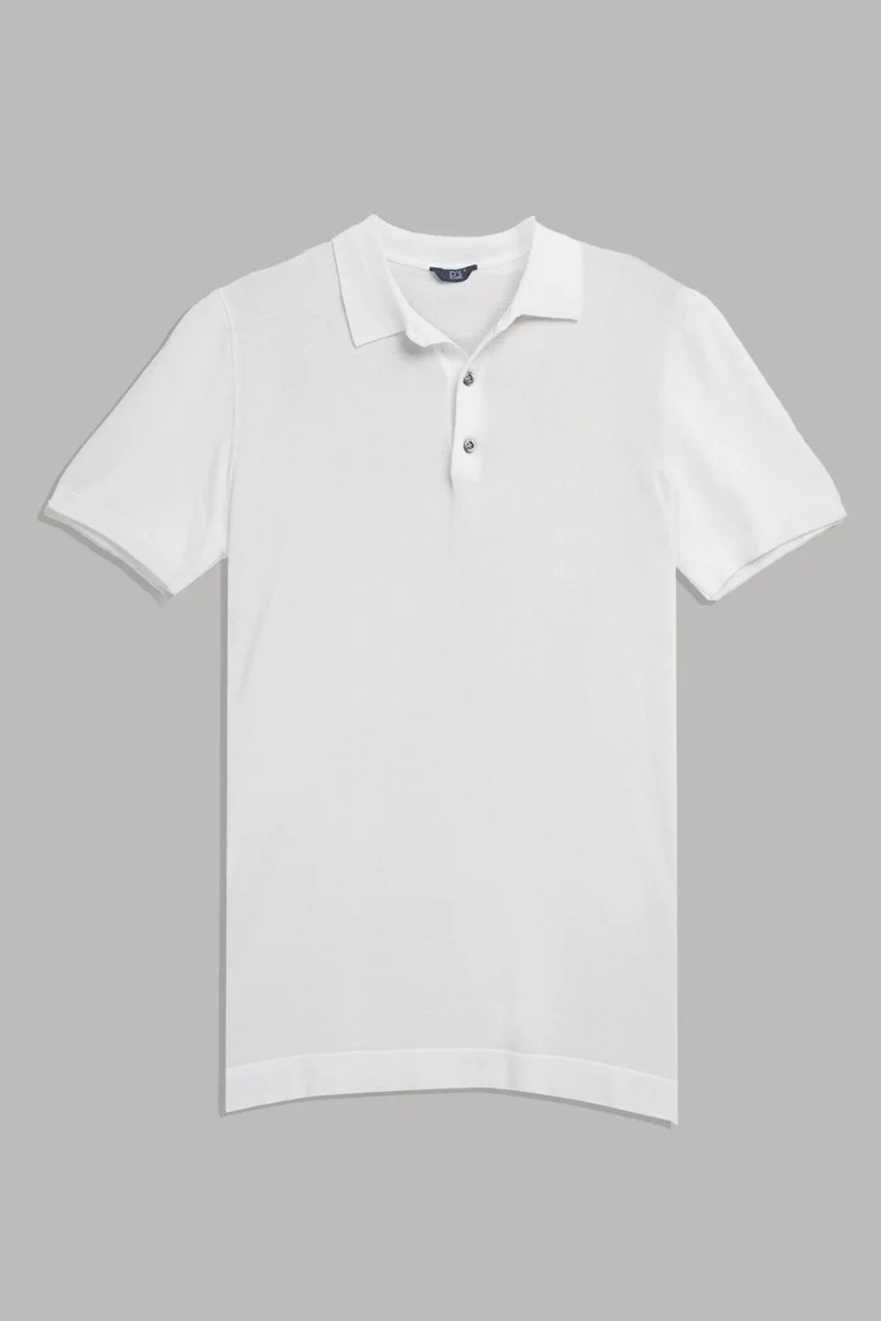 D'S DAMAT D'S Groom Slim Fit White Plain Knit T-Shirt 2HF069421001M
