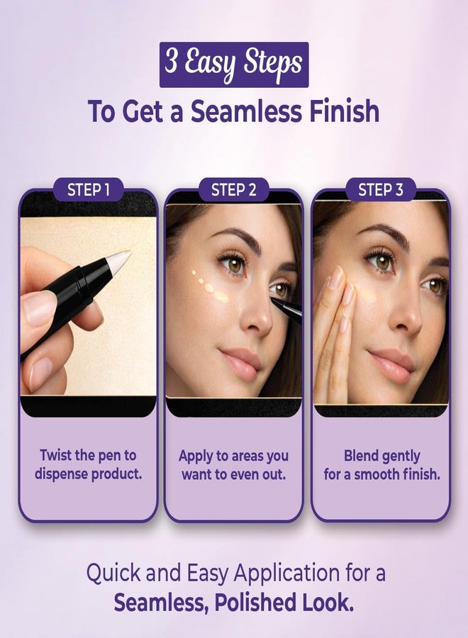 Sanfe Instahide Concealer Pen (Pack of 1) | Full Coverage | Waterproof | Instant Flawless Finish | Lightweight Blendable Formula | Long Lasting | Travel Friendly | Helps Even Skin Tone and Hide Spots - Image 5