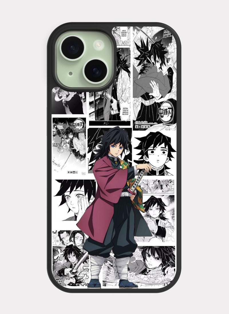 PXLAAT iPhone 15 case cover  Giyu Tomioka - Image 1