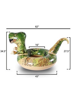 FindUWill 62'' Dinosaur Pool Floats, Inflatable Pool Floaties Swimming Rings Tube Pool Float Summer Beach Toys For Adults And Kids  - Image 4