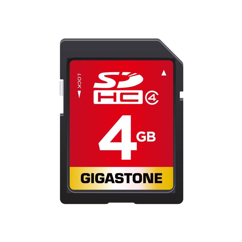 GIGASTONE 4GB SD Card SDHC Class 4 Memory Card for Photo Video Music Voice File DSLR Camera DSC Camcorder Recorder Playback PC Mac POS, with 1 Mini case - Image 1