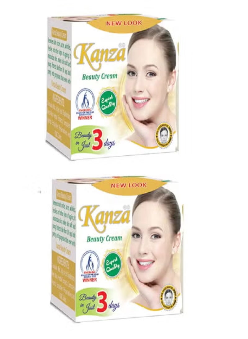 كنزه قطعتين من كريم الجمال لتفتيح و تبييض البشرة 50X2 جرام - Image 1