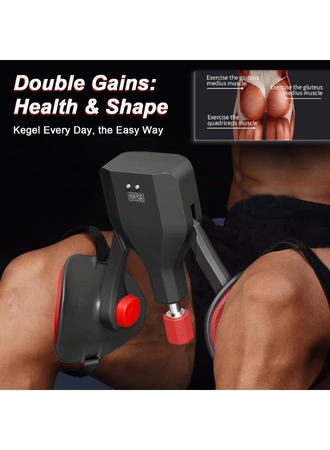 HPMY Exercise Equipment for Women & Men – Inner Thigh Exerciser, Leg, Arm & Chest Workout Machine,Pelvic Floor Muscle Strengthening Device, Hip Trainer, Smart Counter, EVA Soft Rubber, Adjustable Resistance, Inner Leg Exercises, Fitness Equipment, Training Apparatus. Compact Fitness Equipment for Home Gym, Portable Body Toning Resistance Trainer - Image 5