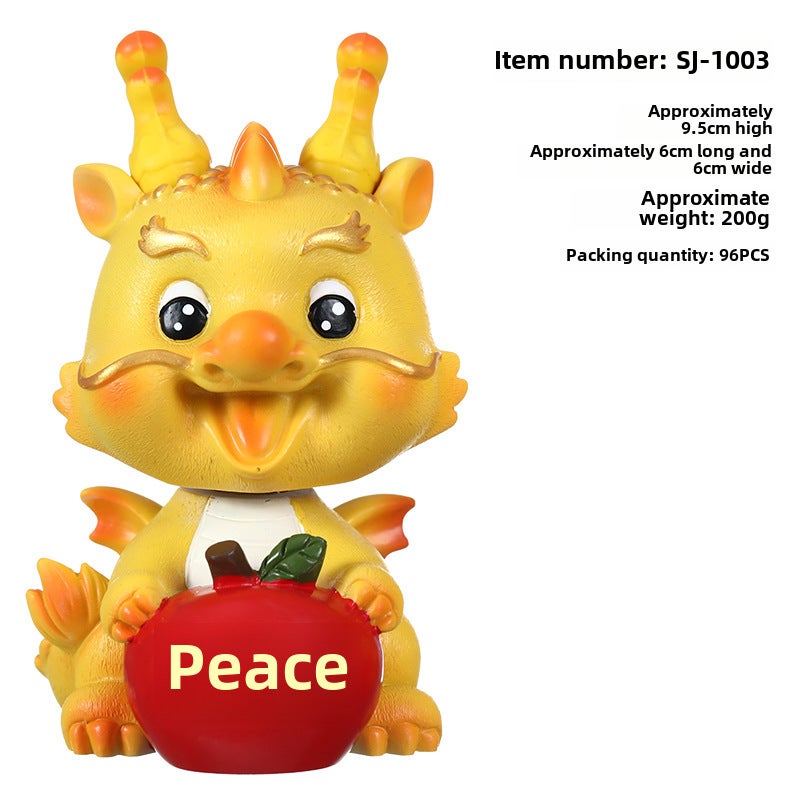 Resin Dragon Figurine Chinese Zodiac Home Decor 1003-Ping An Long