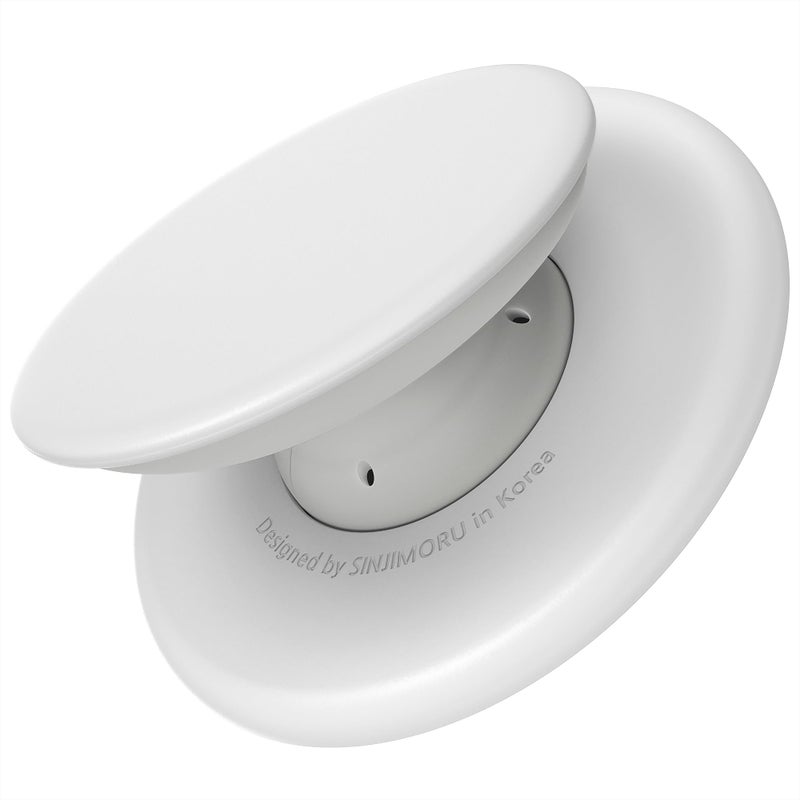 Sinjimoru for MagSafe Phone Grip, Soft Silicone Magnetic Finger Grip for iPhone 17/16/15/14/13, Comfortable One-Touch Holding, M-Tap Tok White - Image 1