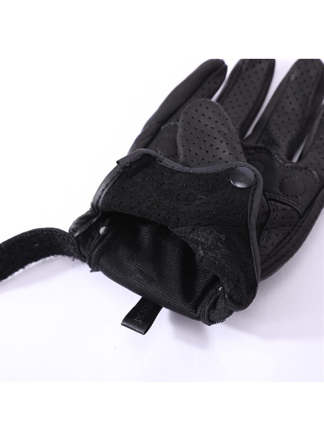Leather Motorcycle Gloves for Men Touchscreen Hard Knuckles (Size : L) - Image 2