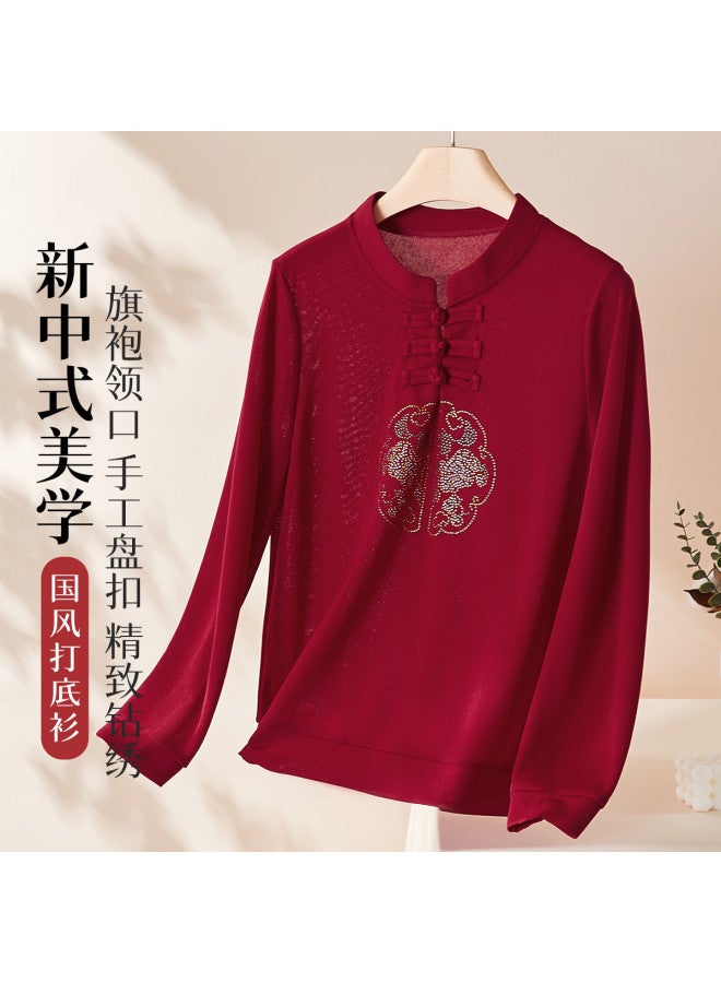 Tucano V-Neck Women'S Knitwear, Stylish Mom'S Base Shirt, Women'S Inner Wear With A High-End Feel, Can Be Worn As Outerwear, Long-Sleeved Top For Spring And Autumn - Image 2
