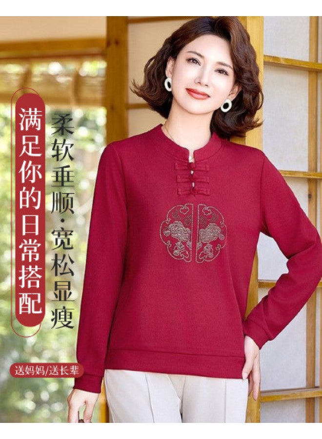 Tucano V-Neck Women'S Knitwear, Stylish Mom'S Base Shirt, Women'S Inner Wear With A High-End Feel, Can Be Worn As Outerwear, Long-Sleeved Top For Spring And Autumn - Image 1
