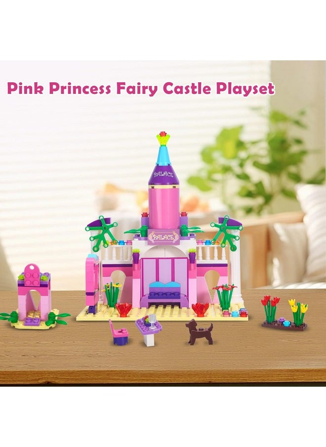 BRICK STORY BRICK STORY Girls Princess Palace Building Blocks Toys 178 Pieces Pink Fairy Castle Building Set Girls Friends Construction Toy Playset Great Small Gift for Kids Age 6 7 8 9 10 and up  - Image 4