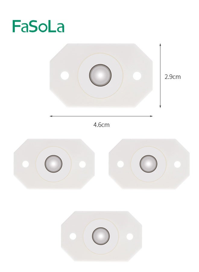 Fasola 4 Piece Bonded Bearing Wheel Mini Universal Wheel Pulley Silent and SmoothItem Carrying Steering Pulley - Image 3