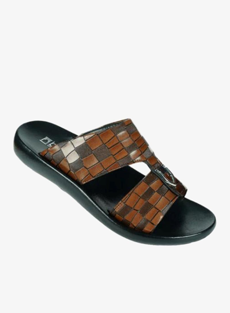 barjeel uno 008-3557 Barjeel Mens Arabic Sandals 63092 Brown - Image 2