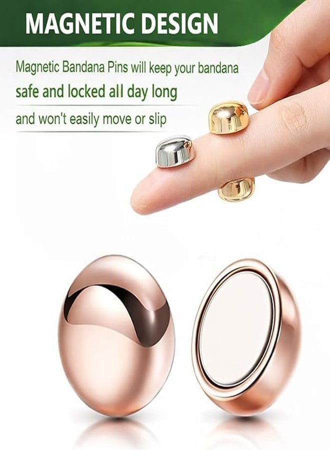KANAKADHARA 4PcsvRound Hijab Magnetic Pins for Women Girls Multi-Use Pinless Fabric Safe Hijab Accessories Magnet Pin for Hijab Muslim Scarf Saree Pins Clothing Button Clip,Pearl Brooch Pin (Multicolor, 4 Pairs) - Image 5