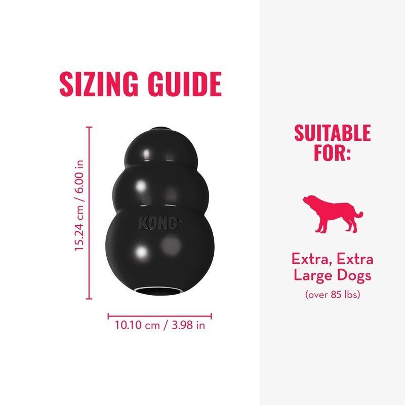 KONG Extreme Dog Toy - Fetch & Chew Toy - Treat-Filling Capabilities & Erratic Bounce for Extended Play Time Most Durable Natural Rubber Material - for Power Chewers - for XX-Large Dogs - Image 4