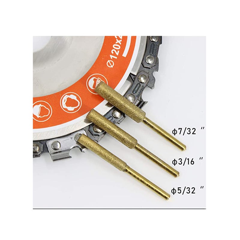 SOLARAE Titanium Plated Diamond Sharpening Wheels, 3/16 Inch Electric Replacement Sharpening Stones for Electric Chainsaw Sharpener - Image 4