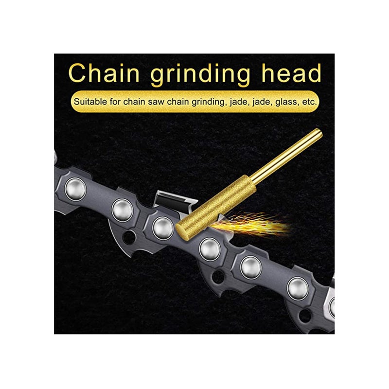 SOLARAE Titanium Plated Diamond Sharpening Wheels, 3/16 Inch Electric Replacement Sharpening Stones for Electric Chainsaw Sharpener - Image 5