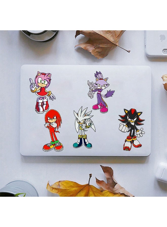 HIHILOOK 8 Sheets/Set Make a Face Puzzle Stickers Waterproof Sonic The Hedgehog Stickers DIY Craft for Kids - Image 4