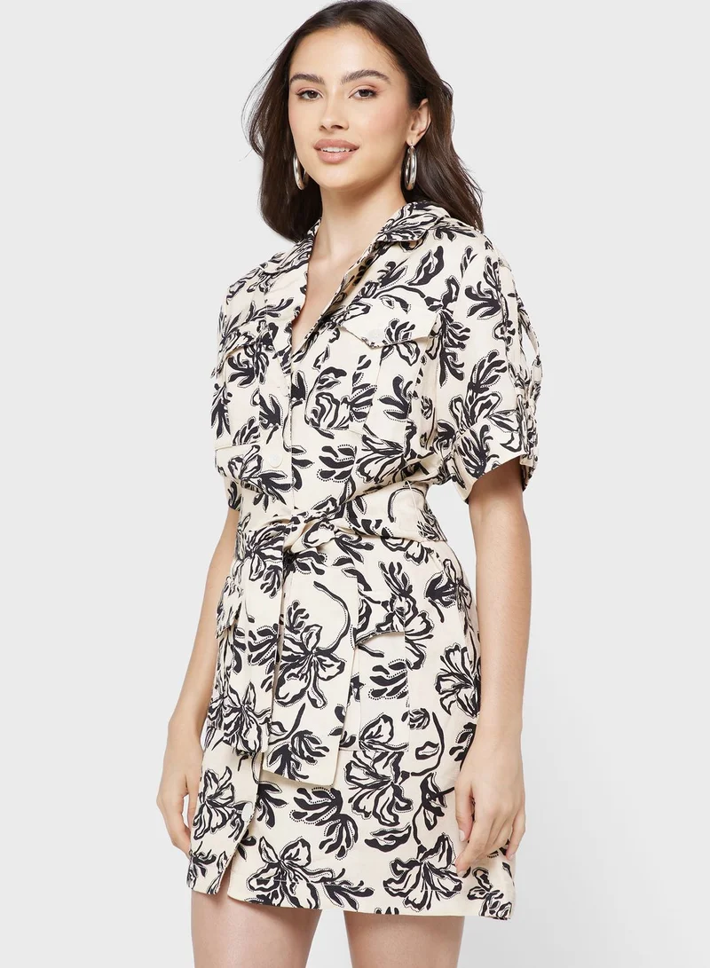 Cmeo collective Printed Button Down Dress